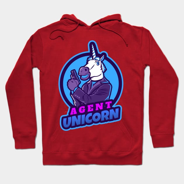 Agent Unicorn Design T-shirt Coffee Mug Apparel Notebook Sticker Gift Mobile Cover Hoodie by Eemwal Design